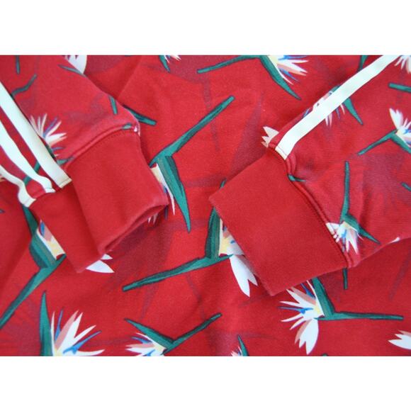 Adidas Thebe Magugu Womens Crewneck Sweatshirt Birds Of Paradise Red Medium - Picture 3 of 8